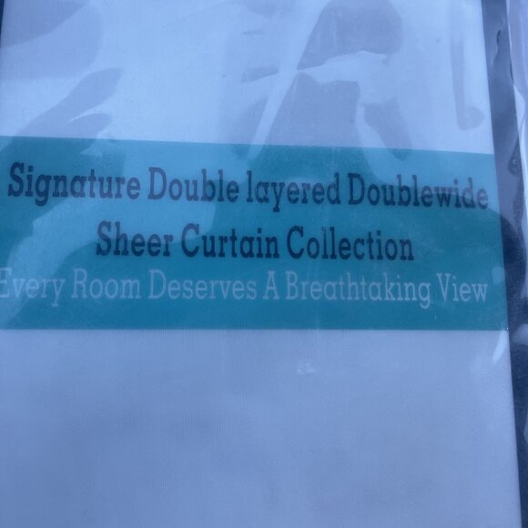Exclusive Fabrics Extra Wide Double Layer Sheer Curtains  Pole Pockets 100 X 108 - Picture 8 of 8